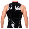 XRUB Latex Débardeur en latex Xrub avec Zip Noir-Jaune